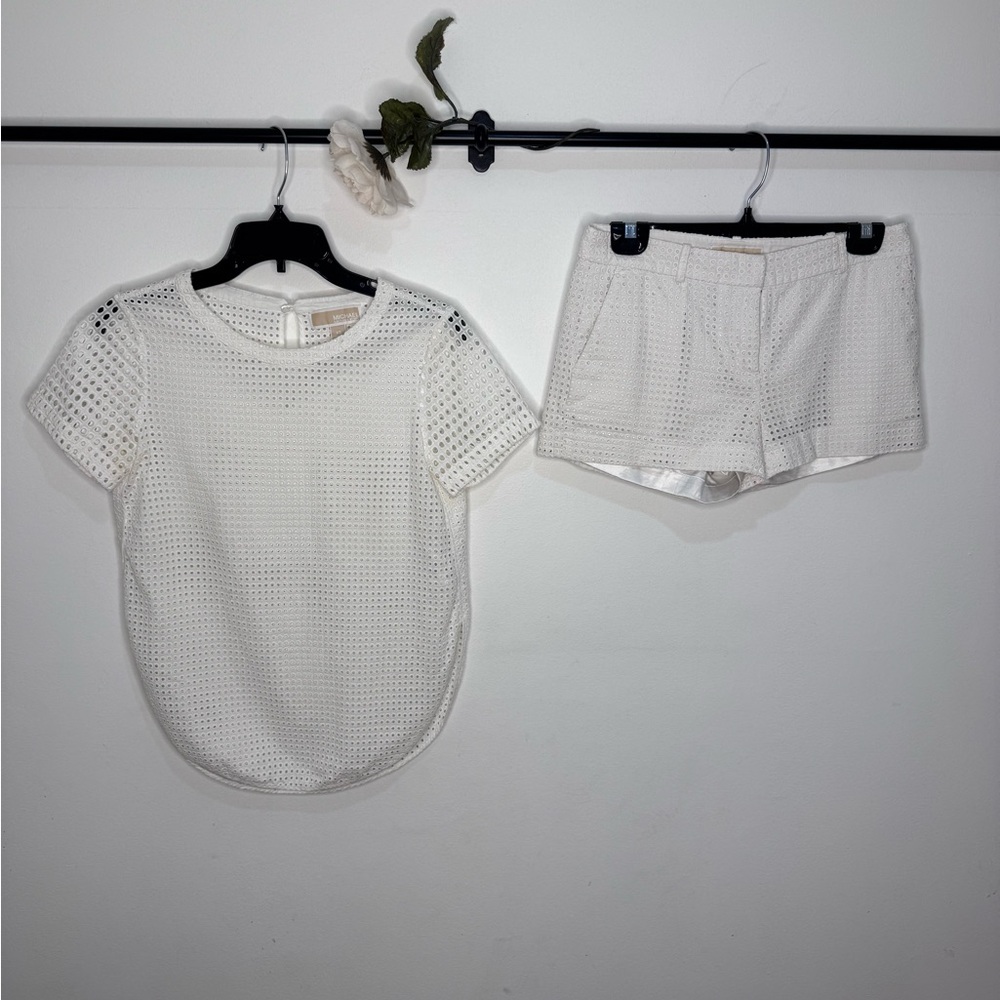 Michael Kors Eyelet Top and Shorts 2-Piece Set - Picture 3 of 16
